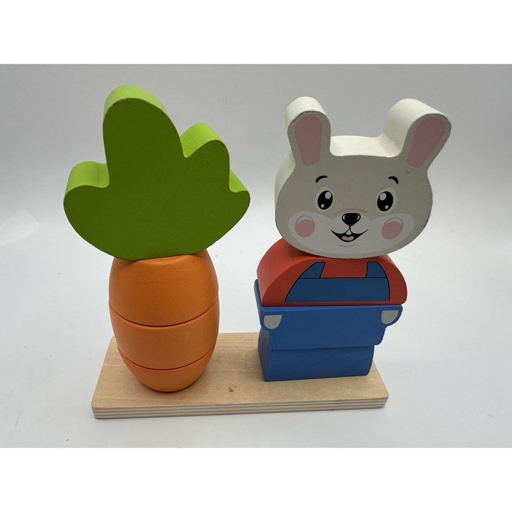 Spark Create Imagine Wooden Stacking Puzzle – Bunny & Carrot 18+ Months